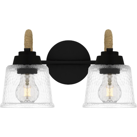 Quoizel Seabreeze Bath 2 Lights Matte Black SEB8614MBK
